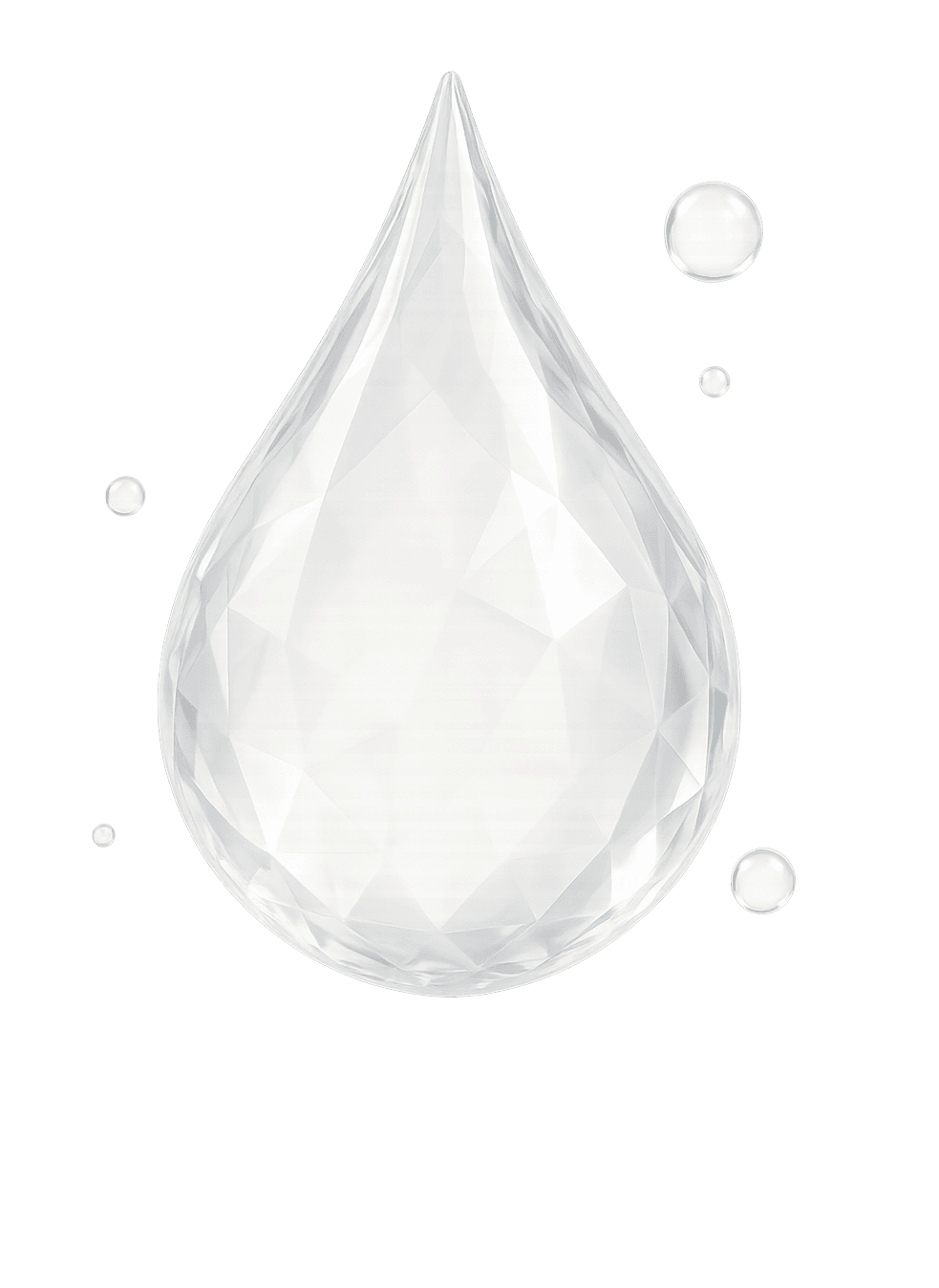 Ilustración de un cristal translúcido incoloro a blanco luminoso con facetas limpias
