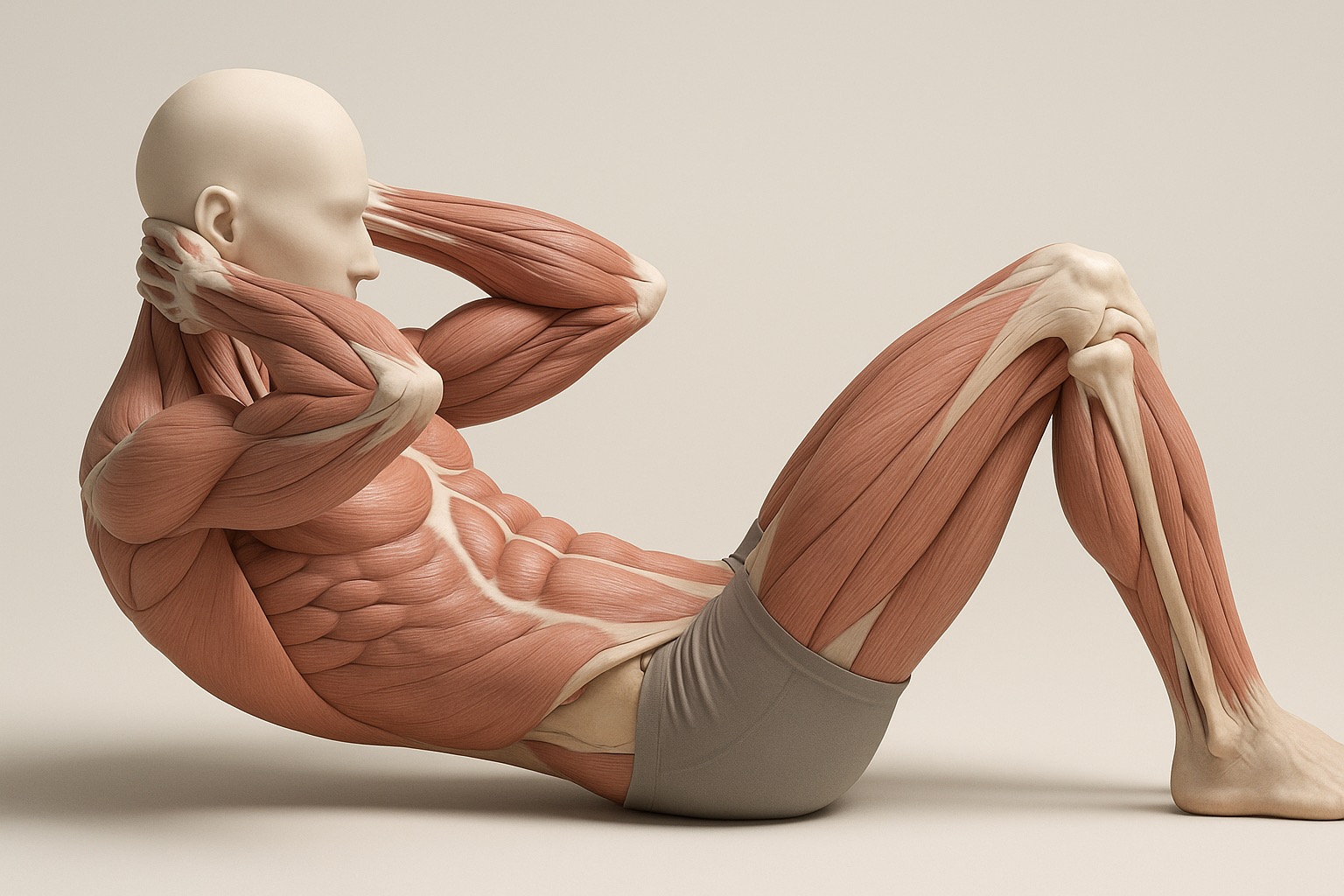 Lámina anatómica del patrón de flexión del tronco